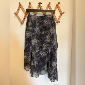 Abercrombie Crinkle Asymmetrical Midi Skirt